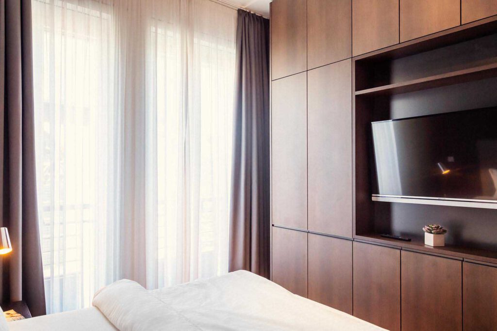 Schlafzimmer des Executive Apartment 2 Bedrooms in den The Wellem Residences in Düsseldorf