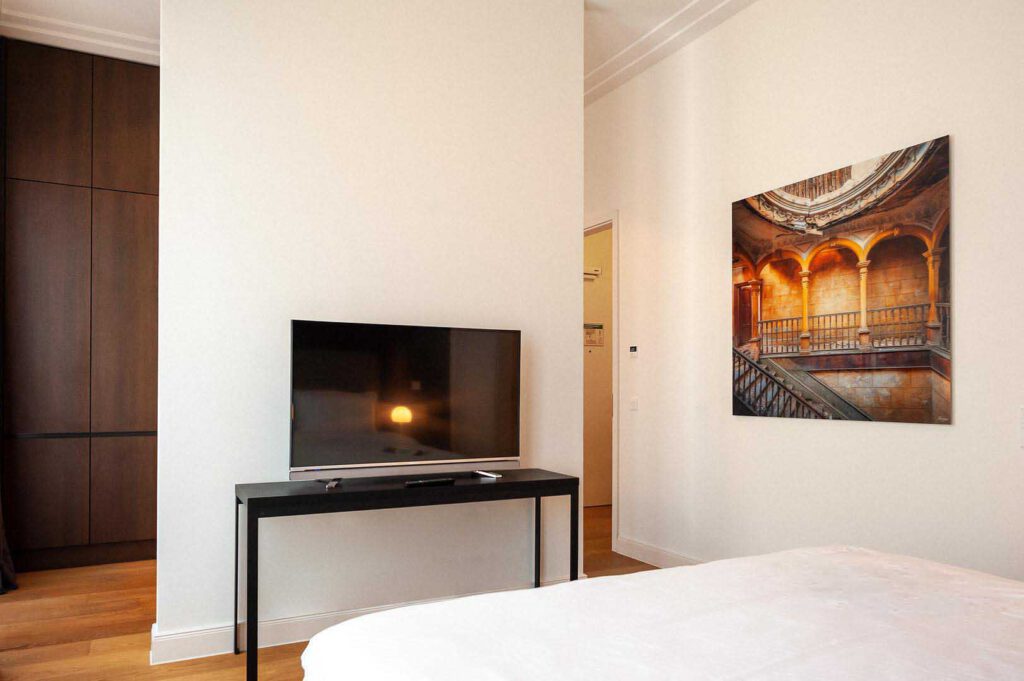 Schlafzimmer des Executive Apartment in den The Wellem Residences in Düsseldorf