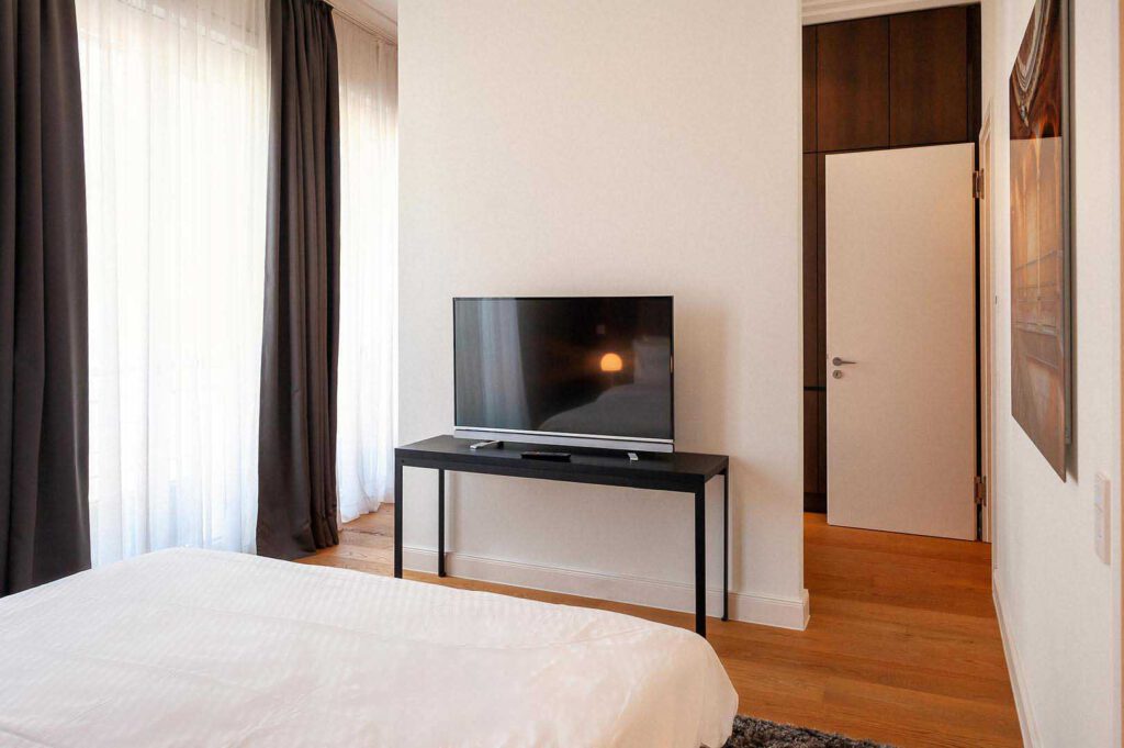 Schlafzimmer des Executive Apartment in den The Wellem Residences in Düsseldorf