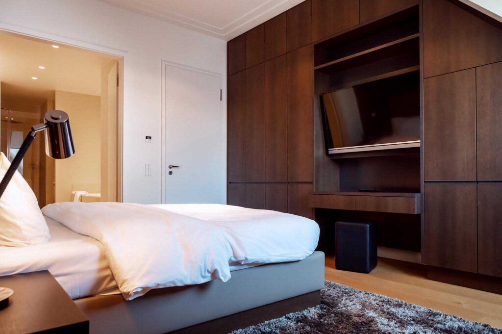 Schlafzimmer des Executive Penthouse 2 Bedrooms in den The Wellem Residences in Düsseldorf