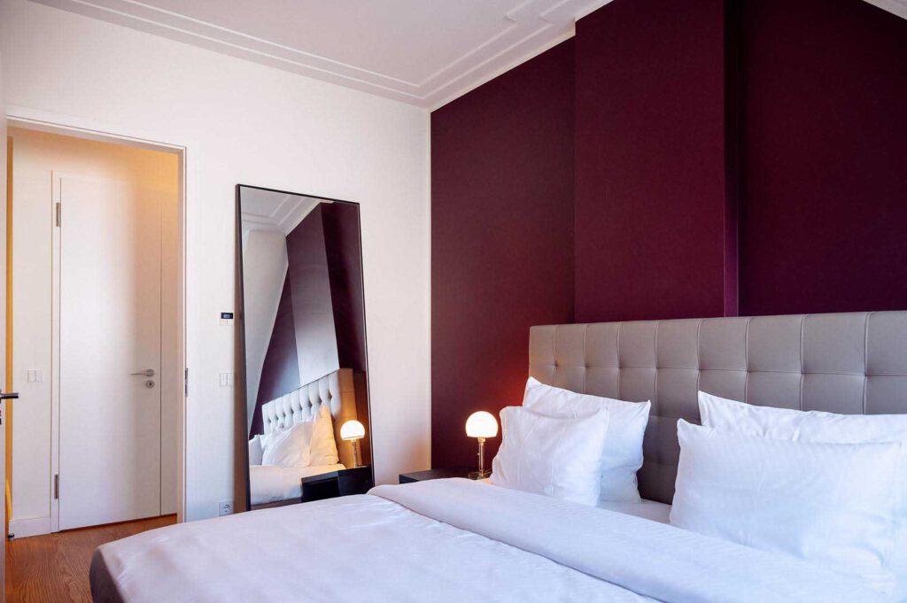 Schlafzimmer des Executive Penthouse 2 Bedrooms in den The Wellem Residences in Düsseldorf