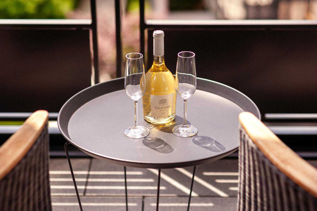 Balkon des Superior Apartment in den The Wellem Residences in Düsseldorf